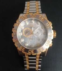 Invicta Leviathan Evolution Reserve Mens Silver/Gold 52mm Platinum Dial